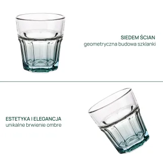 Szklanki do wody i napojów Gigi Watercolor ombre mix kolorów 6 x 280 ml