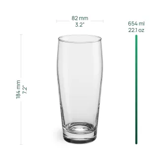 Szklanki do piwa Flint 4 x 654 ml