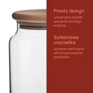 Pojemnik, słoik na żywność z drewnianą pokrywką Stor 15 cm