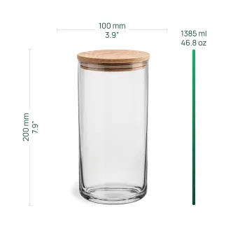 Pojemnik na żywność z drewnianą pokrywką Stor 20 cm