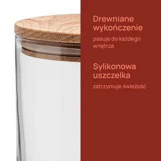 Pojemnik na żywność z drewnianą pokrywką Stor 10 cm