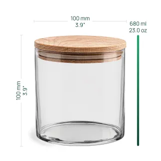 Pojemnik na żywność z drewnianą pokrywką Stor 10 cm