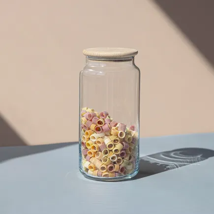 Pojemnik, słoik na żywność z drewnianą pokrywką Stor 20 cm