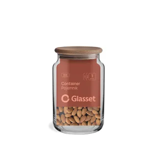 Pojemnik, słoik na żywność z drewnianą pokrywką Stor 15 cm