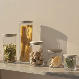 Pojemnik na żywność z drewnianą pokrywką Stor 20 cm