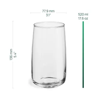 Szklanki do napojów Emma 4 x 520 ml