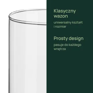 Wazon dekoracyjny, cylinder Luca 21.5 cm