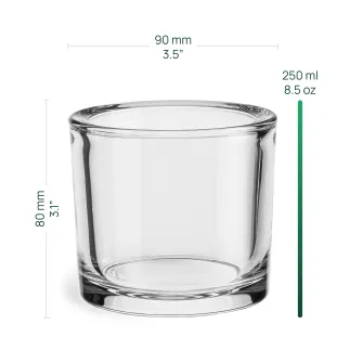 Pojemniki dekoracyjne na świece i tealighty Fika 6 x 8 cm