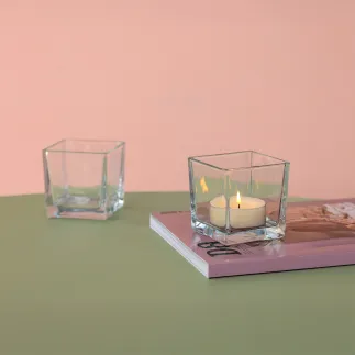 Pojemniki dekoracyjne na świece i tealighty Kano 6 x 8 cm