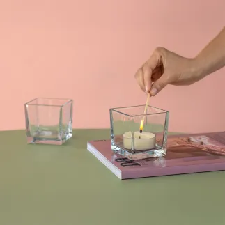 Pojemniki dekoracyjne na świece i tealighty Kano 6 x 8 cm