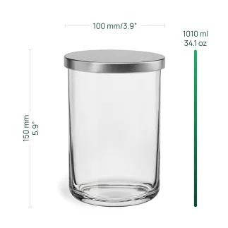 Pojemnik na żywność z metalową pokrywką Tidy 15 cm