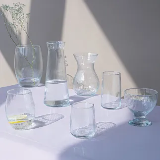 Karafka prążkowana z korkiem Lyra 1150 ml