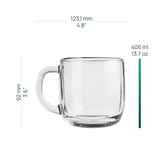 Szklanki z uchem Tova 6 x 406 ml