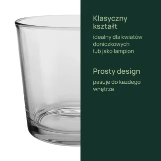 Osłonka, pojemnik dekoracyjny Linea 16 cm