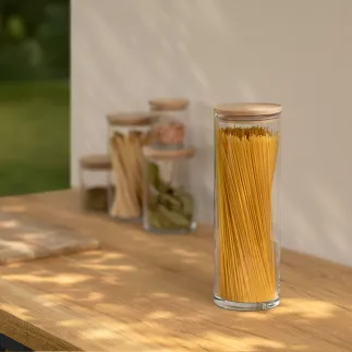 Pojemnik na spaghetti i żywność z drewnianą pokrywką Stor 29,5 cm