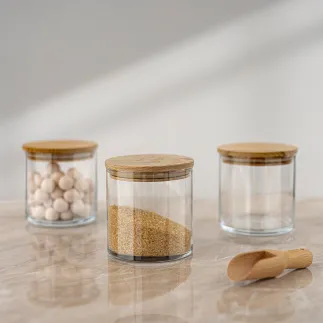 Pojemnik na żywność z drewnianą pokrywką Stor 10 cm