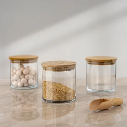 Pojemnik na żywność z drewnianą pokrywką Stor 10 cm