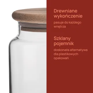 Pojemnik, słoik na żywność z drewnianą pokrywką Stor 10 cm