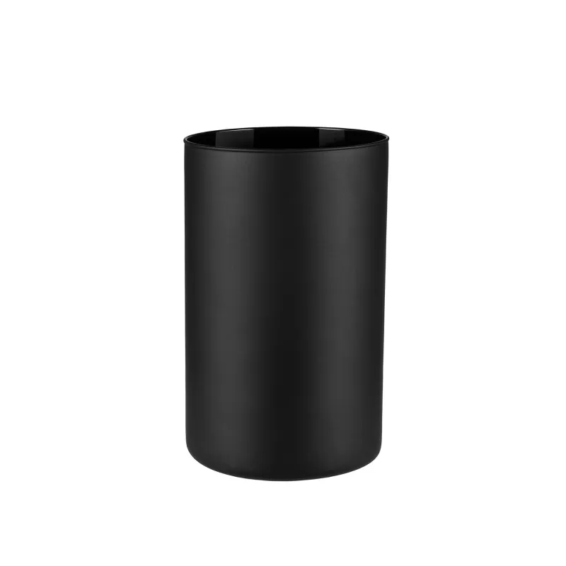 Wazon szklany Luca dekoracyjny, czarny mat,  21 cm