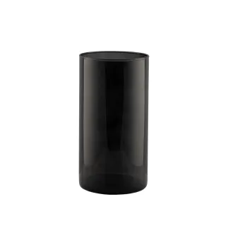 Wazon szklany na kwiaty Luca Smoky, dymione szkło, wysokość 21 cm