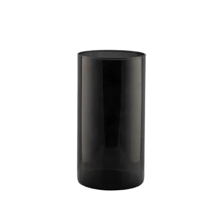 Wazon szklany na kwiaty Luca Smoky, dymione szkło, wysokość 21 cm
