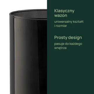 Wazon szklany na kwiaty Luca Smoky, dymione szkło, wysokość 21 cm