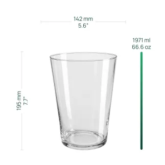 Wazon szklany Ava do średnich i dużych bukietów 19,5 cm