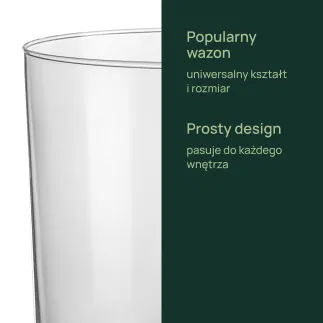 Wazon szklany Ava do średnich i dużych bukietów 19,5 cm
