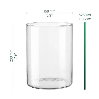 Cylinder szklany Luca wys. 20cm lampion wazon