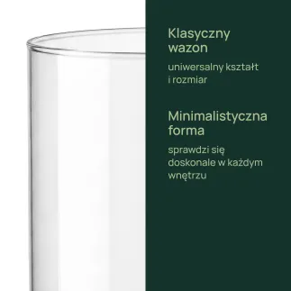 Cylinder szklany Luca wys. 20cm lampion wazon