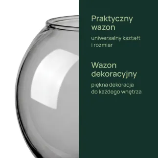 Wazon kula Olivia Mossy Grey 15,5 cm