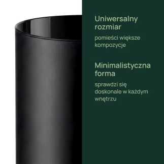 Wazon szklany Luca czarny matowy dekoracyjny 29 cm