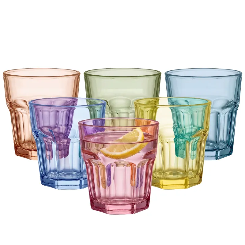 Szklanka do napojów Alva Malaya 230ml - 6 sztuk mix kolorów