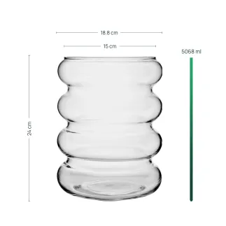 Wazon szklany dekoracyjny Bola 24 cm