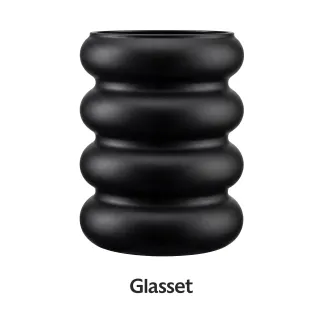Wazon szklany dekoracyjny Bola czarny matowy 24 cm
