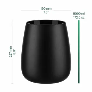 Wazon dekoracyjny Emma Midnight Black Matt 22,7 cm
