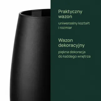 Wazon dekoracyjny Emma Midnight Black Matt 22,7 cm