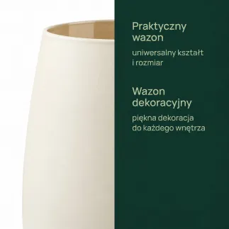 Wazon dekoracyjny Emma Ivory Cream Matt 22,7 cm