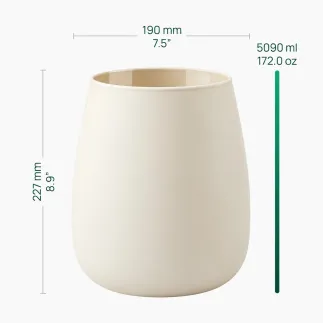 Wazon dekoracyjny Emma Ivory Cream Matt 22,7 cm