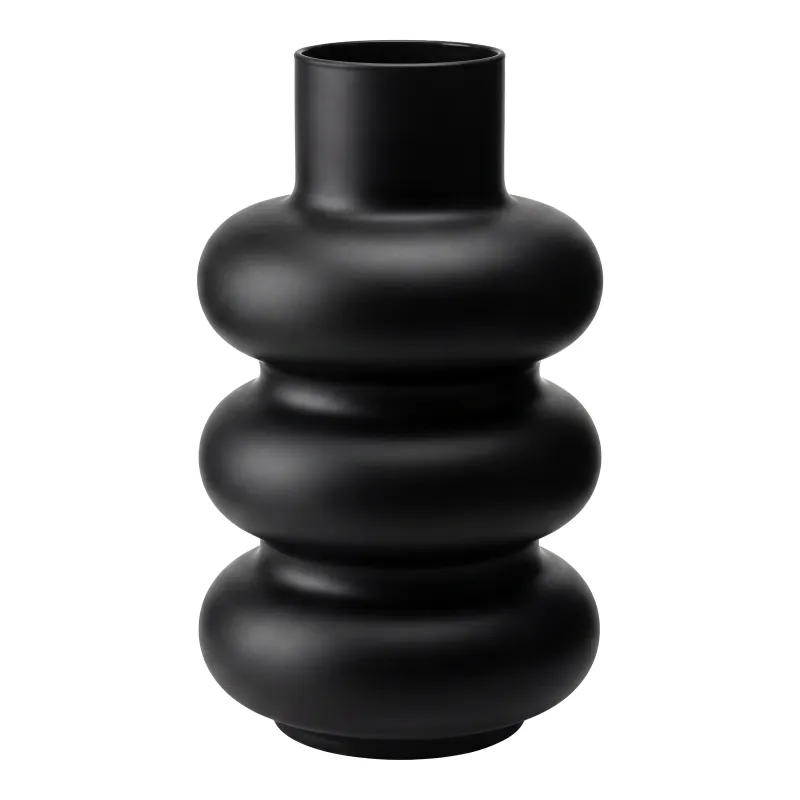 Wazon szklany dekoracyjny Bola Alto czarny matowy 29 cm Wazon szklany dekoracyjny Bola Alto czarny matowy 29 cm