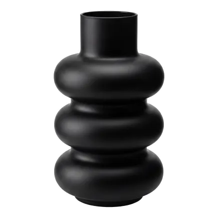 Wazon szklany dekoracyjny Bola Alto czarny matowy 29 cm