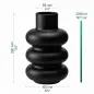 Wazon szklany dekoracyjny Bola Alto czarny matowy 29 cm Wazon szklany dekoracyjny Bola Alto czarny matowy 29 cm