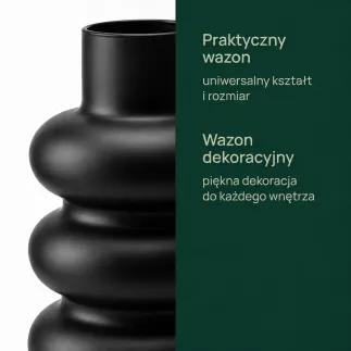 Wazon szklany dekoracyjny Bola Alto czarny matowy 29 cm