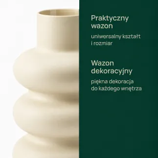 Wazon szklany dekoracyjny Bola Alto kremowy mat 29 cm