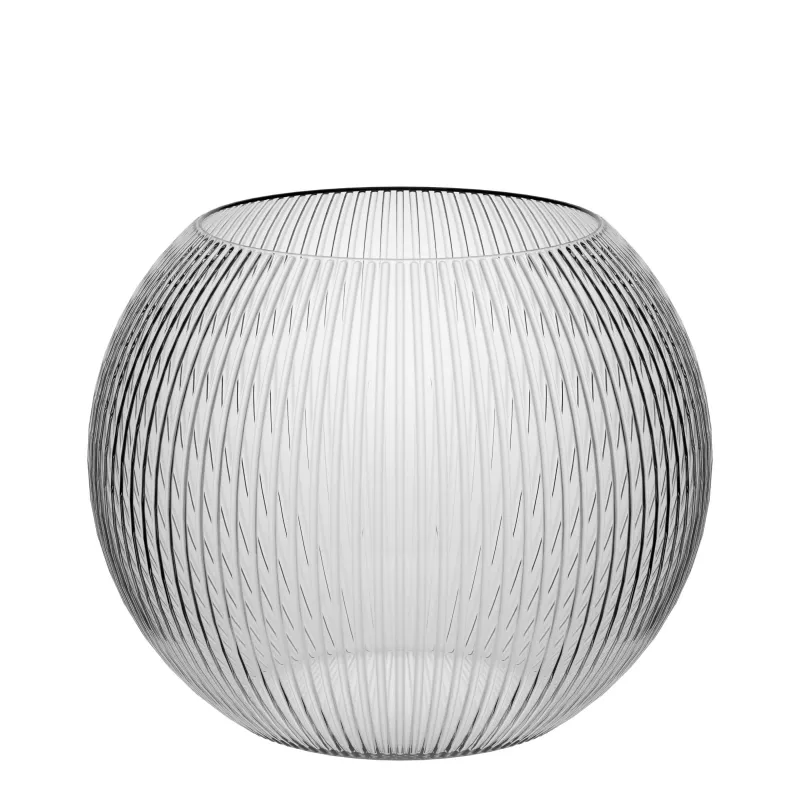 Kula szklana Olivia Elegant transparentna w prążki 15,5 cm Kula szklana Olivia Elegant transparentna w prążki 15,5 cm