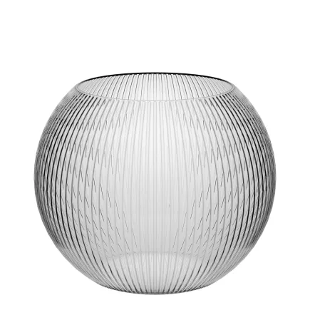 Kula szklana Olivia Elegant transparentna w prążki 15,5 cm