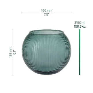 Kula szklana Olivia Elegant Green 15,5 cm