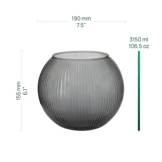 Kula szklana Olivia Elegant Gray 15,5 cm